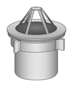 Uitloop met wartel Goot G120P - G170P - G205P